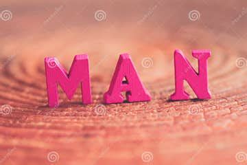 Colorful Alphabet Blocks Spelling the Word MAN. Stock Photo - Image of concept, conceptual ...
