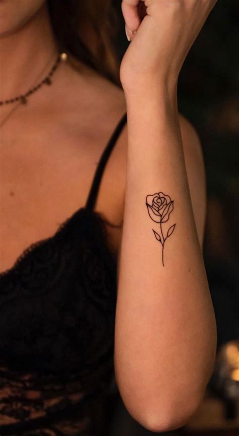 75 Unique Small Tattoo Designs & Ideas : Rose Tattoo on Arm I Take You ...