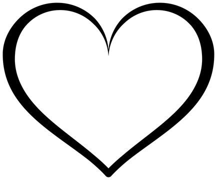 Solid Black Heart Clipart