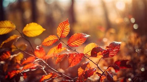 Premium AI Image | red autumn leaves