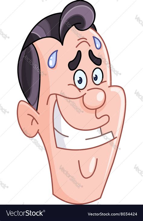 Embarrassed man face Royalty Free Vector Image