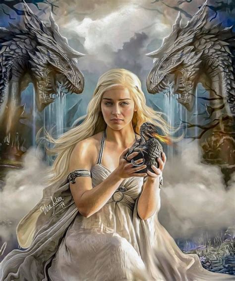 Daenerys Targaryen and dragons | Queen of dragons, Targaryen art ...