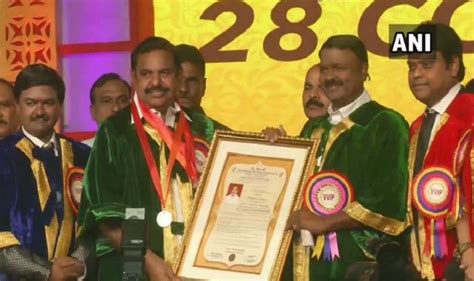 Tamil Nadu CM Edappadi K Palaniswami Receives Doctorate From Dr MGR Educational & Research ...