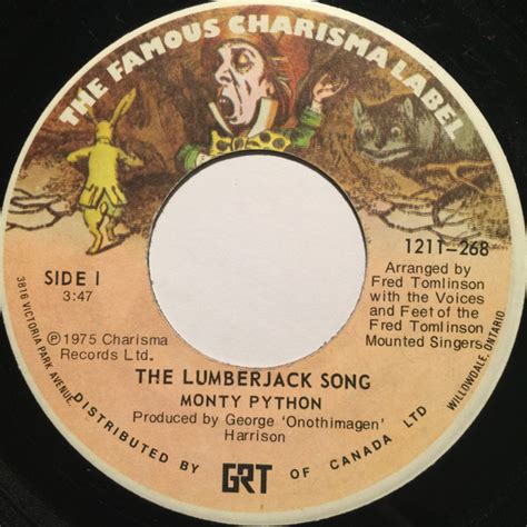 Monty Python – Lumberjack Song (1975, Vinyl) - Discogs