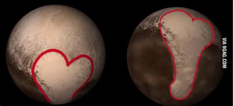 So much for pluto's "heart". - 9GAG