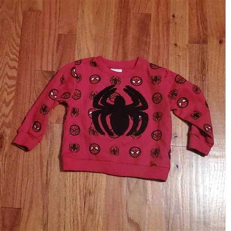 Marvel Spider-man Red Sweater w/ Spider... - Depop