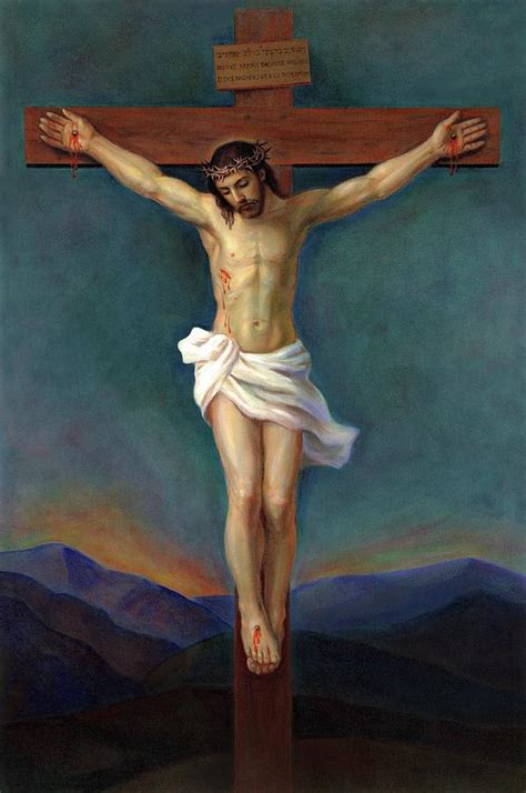 Jesus Christ On The Cross - Crucifixion Painting by Svitozar Nenyuk - Pixels