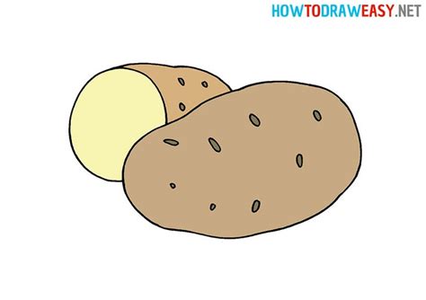 How to Draw a Cute Cartoon Potato