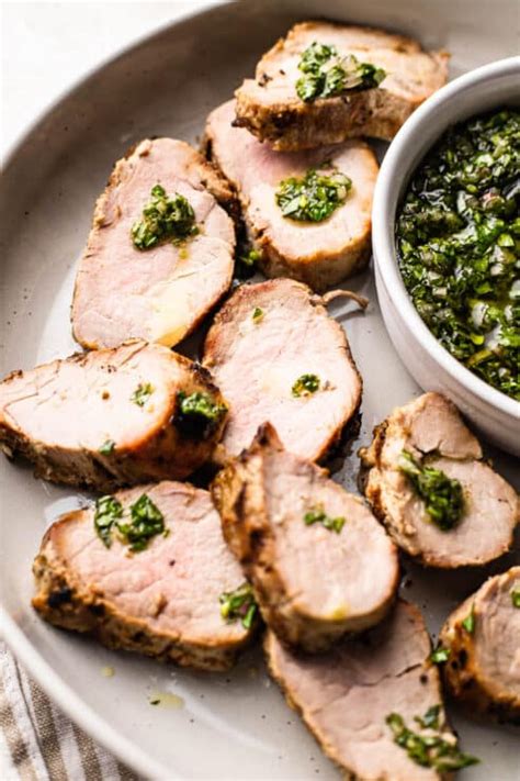 Juicy Grilled Pork Tenderloin with Chimichurri | So Much Food