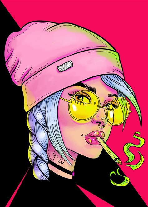 'Neon Ride' Poster by Meowgress | Displate | Pop art, Pop art girl, Pop art drawing