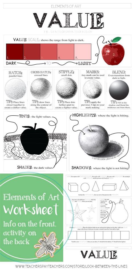 I use these elements of art worksheets every year in my Introduction to art class. This ...