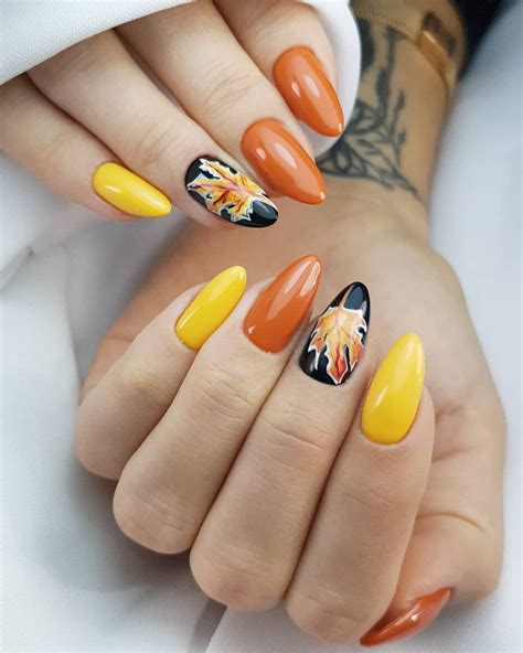 28 orange nails for autumn – 第2页 | Spring nail colors, Nail designs ...