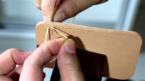 How To Sew Leather By Hand Youtube