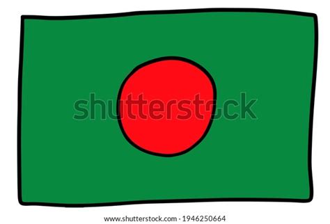 Bangladesh Flag Doodle Hand Drawing Sketch Stock Vector (Royalty Free) 1946250664 | Shutterstock