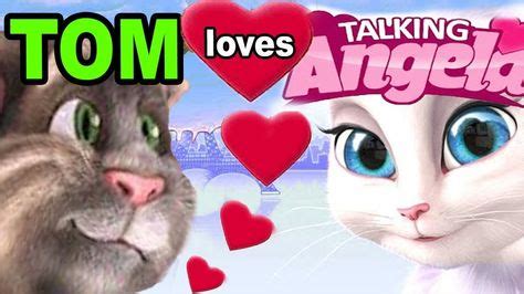 Angela Kissing Talking Tom From Balcony - Best Romantic Cartoon Couple Ever | Couple cartoon ...