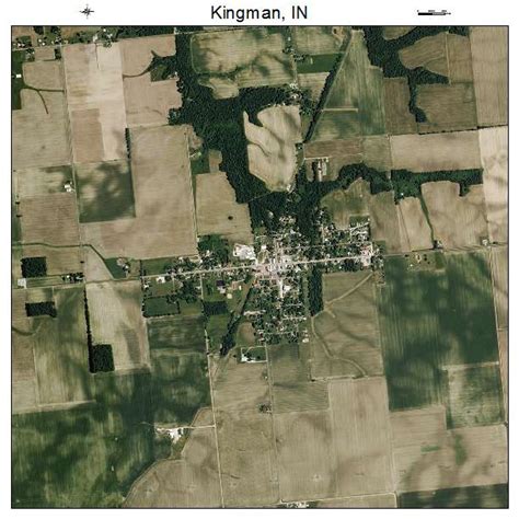 Aerial Photography Map of Kingman, IN Indiana