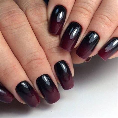 dark-plum-fall-ombre-nails | Ombre nail designs, Nail art ombre, Plum nails