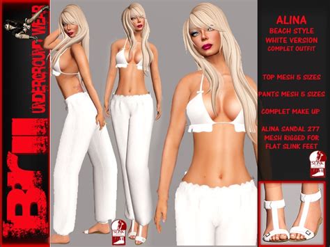 Second Life Marketplace - ** ALINA BEACH STYLE WHITE VERSION COMPLET ...