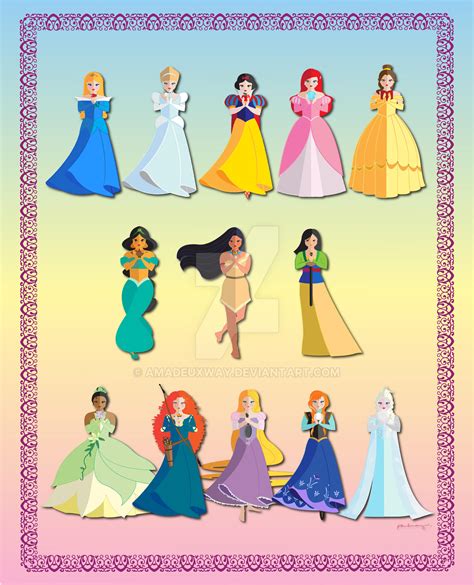 Cutesy Disney Princesses by AmadeuxWay on DeviantArt
