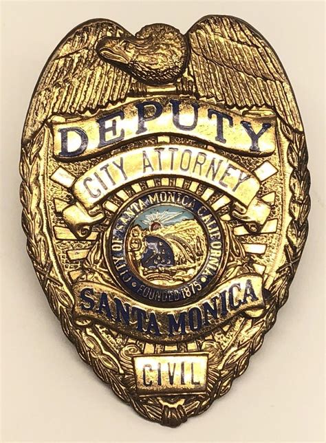 Deputy City Attorney, Santa Monica, California | Fire badge, Law ...