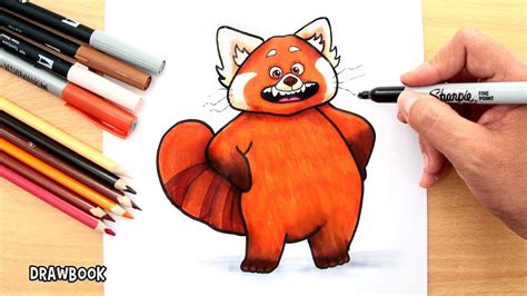 How to draw RED PANDA (Mei Lee) | Turning Red - YouTube