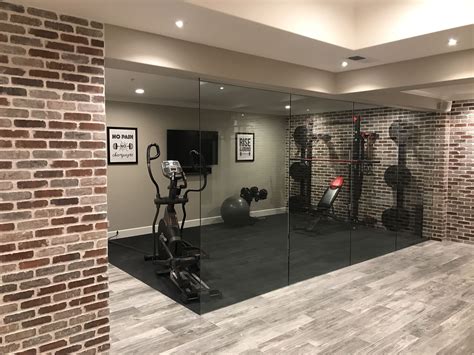 Home gym. Glass walls. #homegymgame | Home gym basement, Gym room at ...