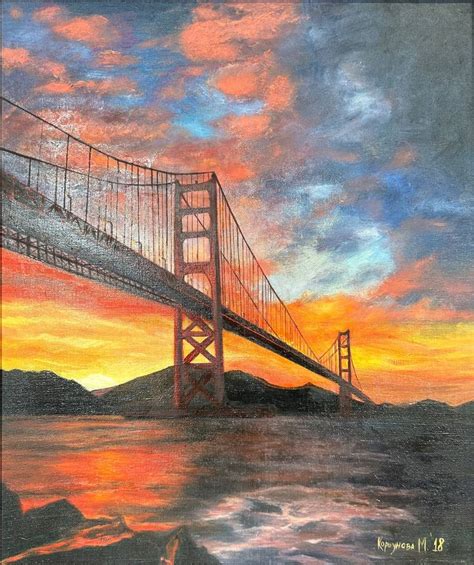 Golden Gate Bridge Painting by ARTSEEKER GALLERY | Saatchi Art