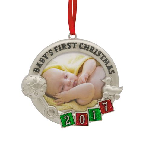 Hallmark Baby's 1st Christmas 2017 Metal Picture Frame Christmas Ornament - Walmart.com