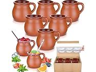 6 PC 12OZ Mexican Clay Teracotta Mugs - Clearance - Woot