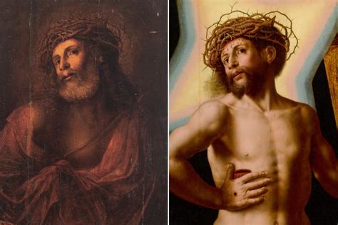 Portrait of Christ uncovered under painted-over version