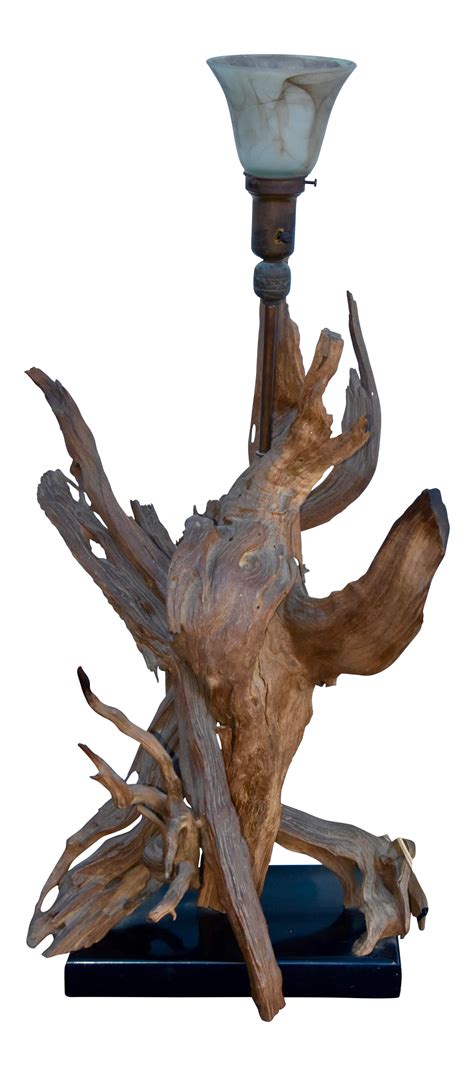 Mid-Century Driftwood Large Table Lamp Art Piece | Driftwood wall art, Driftwood sculpture ...