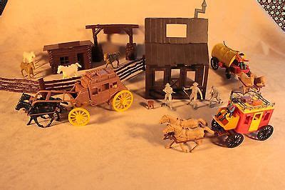 Vintage Western Toy set - includes a Marx Stagecoach 17 pieces -- Antique Price Guide Details Page