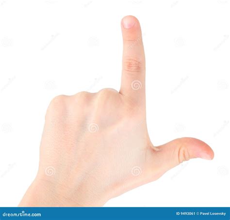 Hands Represents Letter L from Alphabet Stock Image - Image of isolated, sign: 9493061