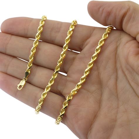 Mens Gold Rope Chain Necklace For Sale | semashow.com