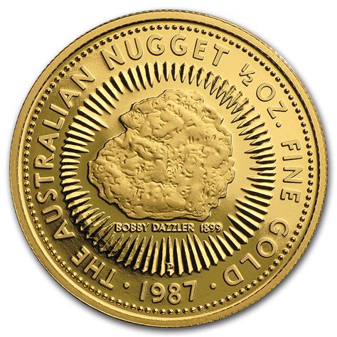 Perth Mint - 1987 Australia 1/2 oz Proof Gold Nugget - Walmart.com ...