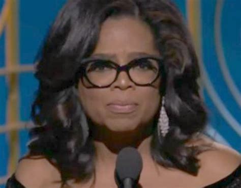 Oprah Golden Globes speech: "Their time is up" she said.