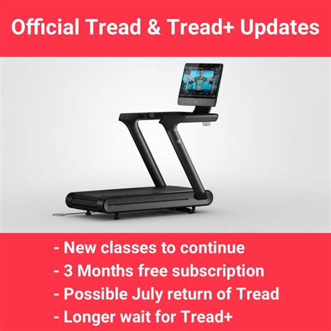 Official Peloton Tread/Tread+ Updates: New Classes to continue, 3 months free subscription ...