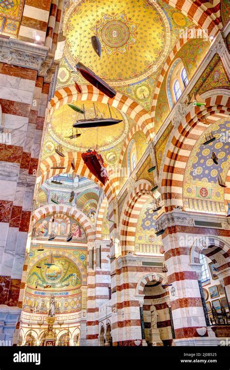 Notre Dame de la Garde basilica interior, HDR Image Stock Photo - Alamy