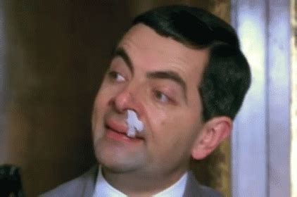 Why Hello GIF - MrBean RowanAtkinson Nose - Discover & Share GIFs