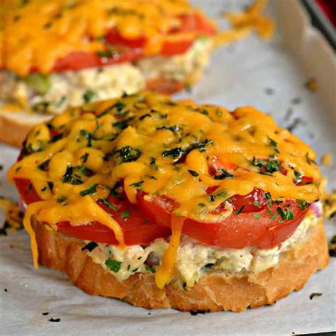 Open-Faced Tuna Melt Sandwich Recipe | Small Town Woman