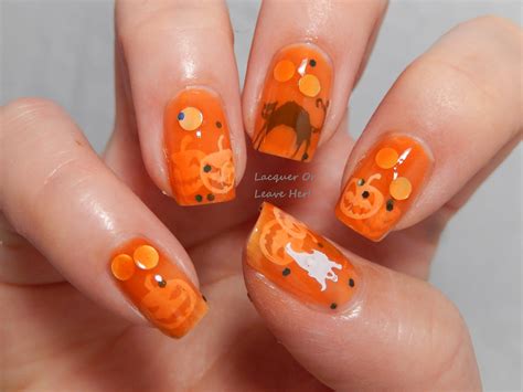 Lacquer or Leave Her!: NOTD: Haunted Puniken Patch (Shinespark Jack O'Lantern + UberChic Beauty ...