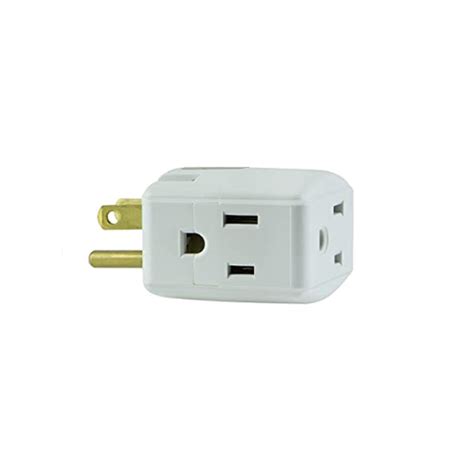 3-Prong Grounded 3-Outlet Multi-Plug Adapter