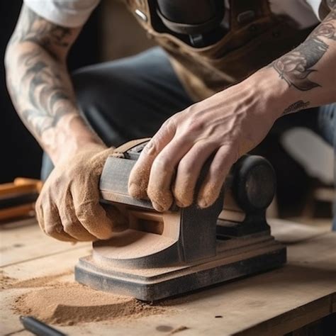 Premium AI Image | A man using a woodworking tool