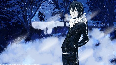 Yato Winter Scene - Noragami HD Wallpaper