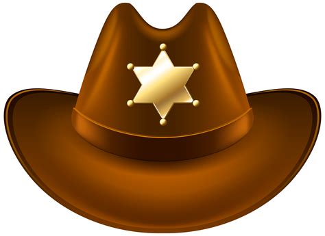 Cowboy Hat with Sheriff Badge Transparent PNG Clip Art Image | Chapeu de vaqueiro, Distintivo de ...