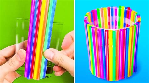 20 FUN HACKS AND CRAFTS WITH STRAWS - YouTube