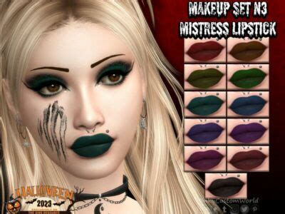 Makeup SET N3 – Mistress Lipstick By Pinkycustomworld Sims 4 CC Download