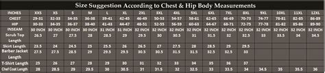 RMF Scrubs Size Chart for Scrubs & Nursing Uniforms