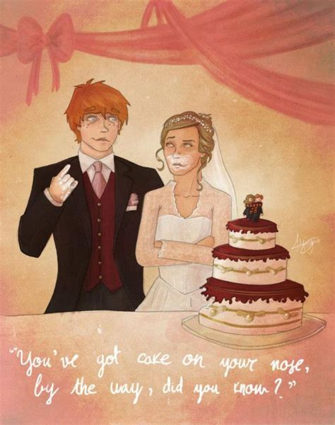 Wedding Hermione Granger And Ron Weasley Ron Hermine Weasley Hermonie Heiraten Hochzeitskleid ...