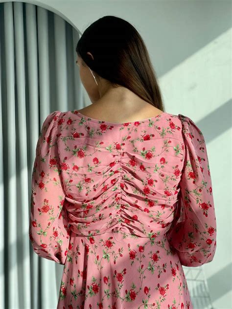 Rosè Dress In Dusty Pink Floral